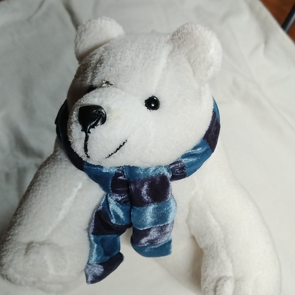 Polar Bear with Scarf stuff animal - Picture 2 of 9